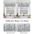 thumbnail image 4 of Teal Blue Eucalyptus Curtain Valance for Windows/Living Room/Kitchen/Bathroom/Café, Short Rod Pocket Tier Curtain Window Treatment Panel Coastal Starfish Botanical Topper Curtain 54''x18'', 4 of 6