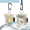 thumbnail image 4 of Outus 3 Pack Waterproof ID Badge Holder Case Waterproof Clear Vertical ID Card Holder with Lanyard Carabiner and Keychain Plastic Card Holders Dry Box, 4 of 6
