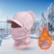 thumbnail image 5 of Gorro de pasamontañas de punto elástico, bufanda para el cuello, gorro transpirable con botones, gorro de máscara de esquí de invierno cálido para , Rosado Sunnimix pasamontañas para motocicleta, 5 of 7