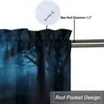 thumbnail image 5 of Mystical Forest Rod Pocket Thermal Insulated Curtain Valance Nature Misty Foggy Woodland Night Thermal Insulated Room Darkening Curtain for Dinning Room 54 by 18 in, 1 Panel, 5 of 6