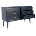 thumbnail image 6 of Safavieh Couture Home Collection Madden Retro Navy and Brass 6-Drawer Dresser Navy/Brass, 6 of 12