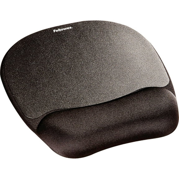 Fellowes Memory Foam Mouse Pad/Wrist Rest- Black (9176501)