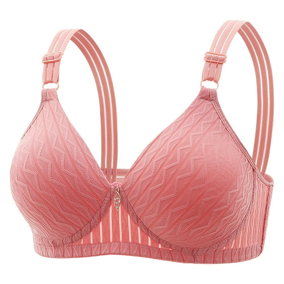 ZVAVZ Everyday Bras,Women'S No Underwire Bra for Seniors High Support Bras Push Up Full Coverage Lingeries Back Smoothing Bras for Women Deals of Today Prime Pink,S