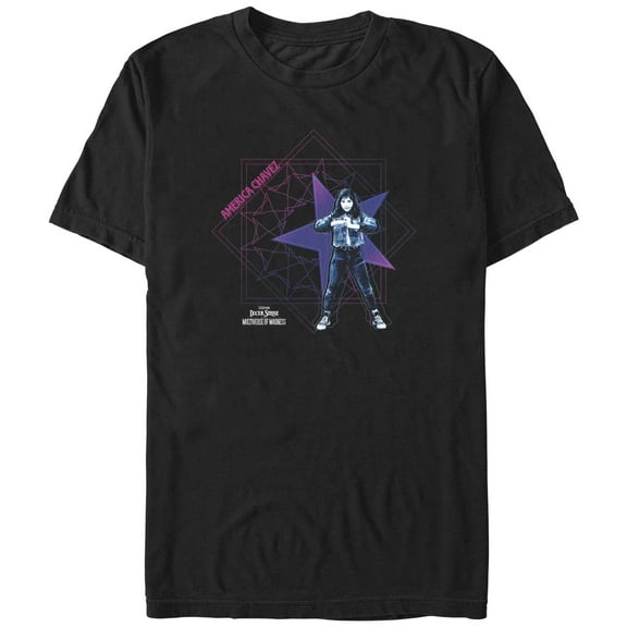 Men's Marvel Doctor Strange in the Multiverse of Madness America Chavez Power Pose Graphic Tee Black Small