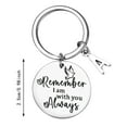 GARENAS Motorcycle Keychain Remember I Am with You Always Stainless Steel Keychain for Mother