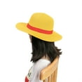 thumbnail image 2 of Seyurigaoka Kids Bowler Straw Hat Foldable Wide Brim Beach Sun Caps for Toddler Girl Boy Summer Seaside Outdoor, 2 of 8