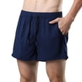thumbnail image 6 of Men's 5 Inch Inseam Running Shorts Quick Drying Lightweight Breathable Athletic Workout Gym Shorts with Pockets Navy, Size M, 6 of 8