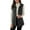 Gray Vest for Women, variant on jtjvou Fuzzy Fleece Vest for Women Sleeveless Winter Fall Button Down Long Jacket Lapel Collar Outerwear with Pockets Gray L