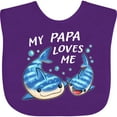 thumbnail image 3 of Inktastic My Papa Loves Me- Whale Shark Boys or Girls Baby Bib, 3 of 4