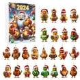 thumbnail image 1 of Adornos Navideños 2D Para El Hogar Con Pollitos Con Gorros De Papá Noel 2025 Calendario De Adviento Para Las Fiestas Navideñas Adornos 2D Para El Árbol De Navidad Adornos Para El Árbol De Navidad (2, 1 of 7