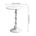 thumbnail image 5 of Lipstore Table d'Appoint Ronde Table d'Extérieur Table à Café pour Boisson pour Dortoir Appartement Balcon Blanc G, 5 of 5
