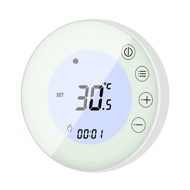 Thermostat Intelligent Wi-Fi avec Écran LCD Radiateur de Chauffage Intelligent Thermostat Contrôle par Application Programmable Contrôleur de Température Constante Intérieur Thermostat Programmable Numérique