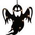 thumbnail image 1 of Lámpara colgante de Halloween Decoración de luces góticas de madera para fiesta de club (fantasma), 1 of 3
