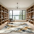 thumbnail image 2 of ODIKA 3'x5' Machine Washable Non-Slip Area Rug, Abstract Gray High Traffic Rug, Gray, 981465, 2 of 7