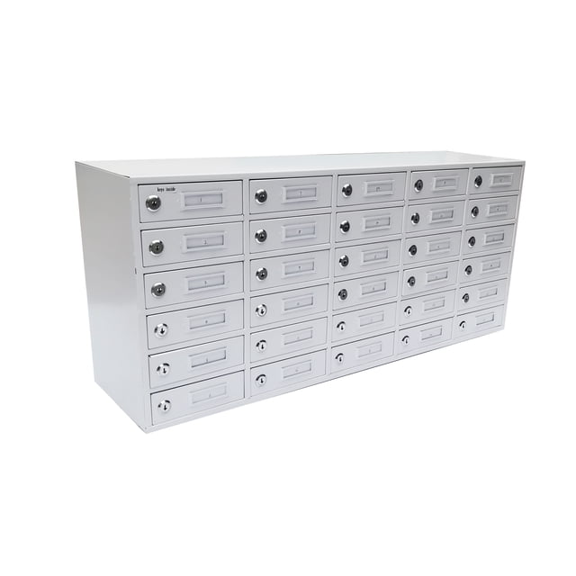 FixtureDisplays® 30-Slot Cell Phone iPad Mini Charging Station Lockers Assignment Mail Slot Box 15252