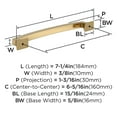 thumbnail image 3 of Amerock Incisive 6-5/16 inch (160mm) Center-to-Center Champagne Bronze Cabinet Pull, 25 Pack, 3 of 4