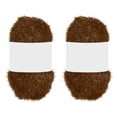 thumbnail image 1 of 2 ovillos de 109 yardas de hilo Scrubbie, hilo de brillo de poliéster para paños de cocina, ganchillo, tejido, manualidades, mantas, alfombras, suéteres, bufandas, gorros, marrón claro, 1 of 6