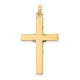 thumbnail image 4 of Auriga 14k Two-tone Gold Polished Solid INRI Crucifix Cross Pendant for Women (L-34.9mm, W-19.25mm), 4 of 6