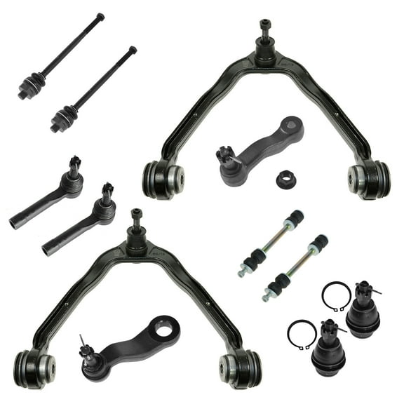 TRQ 12 pc Kit Front LH RH Control Arm Ball Joint Tie Rod Sway Bar for Chevrolet PSA59170