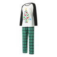 thumbnail image 4 of Family Matching Christmas Pajamas, Cartoon Dinosaur Print Long Sleeved Tops+Plaid Pattern Trousers Sleepwear, 4 of 10