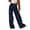 Blue*, variant on RUTAYY Women's Corduroy Pants Solid Color Straight Leg Casual Business Comfortable Loose Fit Chic Elegant Trousers