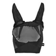 Black Fine Mesh Horse Fly Mask with Ears and Long Nose Breathable