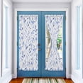thumbnail image 2 of Blue Leaf Door Curtains for Door Window, French Sidelight Front Back Door Curtains With Tieback, Modern Botanical Foliage Plant Country Flower Kitchen Rod Pocket Drapes Panel, 25"x72", 2 of 5