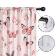 thumbnail image 4 of Blackout Kids Curtains,Pink Butterfly Pattern Childrens Insulated Curtains Set Of 2,Bedroom Essentials,Toddler Room Decor 42"x54", 4 of 5