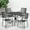 Black, variant on Flash Furniture Commercial Grade 35.25" Round Gold Indoor-Outdoor Steel Patio Table Set with 4 Square Back Chairs