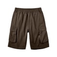 thumbnail image 7 of CONZONE Men's Baggy Cargo Shorts Wide Leg Shorts for Men Trendy Elastic Waist Solid Soft Casual Joggers Shorts With Pockets, 7 of 7