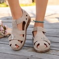 thumbnail image 6 of Blue Wedges Sandals Women Trendy Lightweight Wide Width Low Wedge Heels Womens House Shoes Size 9 Summer Wedges Slides -Flatform, Bohemia, Beach, Wedding, 6 of 9