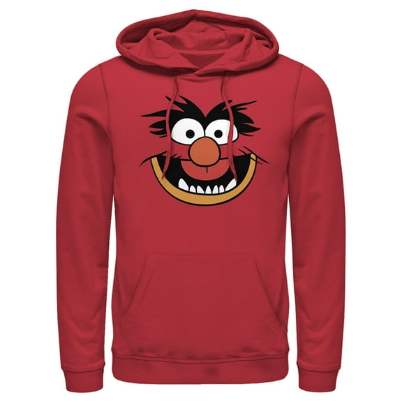 Men's The Muppets Animal Costume Pull Over Hoodie Red Large