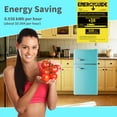 thumbnail image 5 of 2 Door Mini Fridge with Freezer,3.5Cu.ft Small Freezer,7 Adjustable Thermostat,Blue,New, 5 of 9