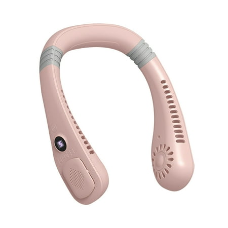 

Alloet Mute Hanging Neck Fan Comfortable Neckband Fan for Summer Outdoor (Pink)
