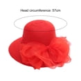 thumbnail image 6 of Skymirror Women Church Cap Bow Wide Brim Summer Foldable Bowknot Hat for Party, 6 of 8