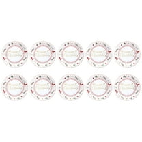 Luoshdecor 10Pcs Christmas Paper Plates,7" Disposable Berries Snowflakes Dessert Plates Merry Christmas Party Decoration for Guests Party Supplies