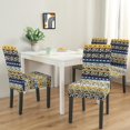 thumbnail image 2 of Chair Covers for Dining Room Set of 4, Stretch Washable Polyester Kitchen Chair Slipcovers Featuring Boho Chic, Nordic Style, Artistic, Rustic, Earthy Patterns with Removable Protector, 2 of 7