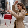 thumbnail image 6 of Fashion Textured Women's Handbag, New Versatile Shoulder Crossbody Small Square Bag, Solid Color Purse for Office Commute and Casual Outing Gift, 6 of 6