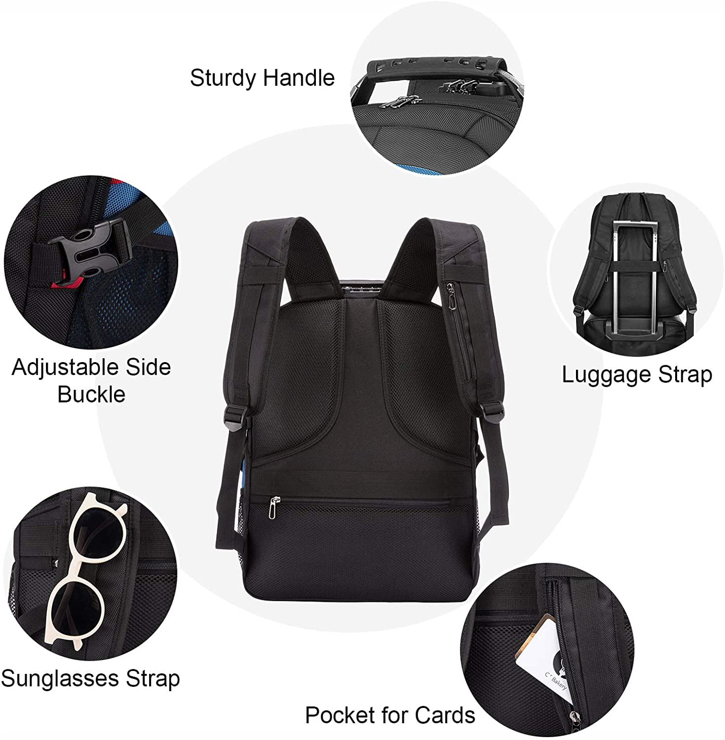 Lovevook Men Travel Backpack, Waterproof Laptop Bag 17", Anti-Thelf Work Bag College Book Bag Teacher Backpack with Lock