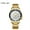GoldShellWhiteSurfaceSteelStrip, variant on Men's Quartz Watch Waterproof Wristwatches 816095048164