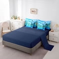 thumbnail image 5 of Feelyou Lake Watercolor Long Neck Dinosaurs Twin Bedding Sets for Boys Girls, Prehistoric Wildlife Bedding Comforter Set, Blue, Blue Reversible, 7-Piece, 5 of 7