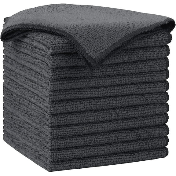 Microfiber Cleaning Cloth-50PK, Soft Microfiber Towels for Cars, Absorbent Cleaning Rags, Lint-Free Streak-Free Wash Cloths for House, Kitchen, Window(12in.x12in)