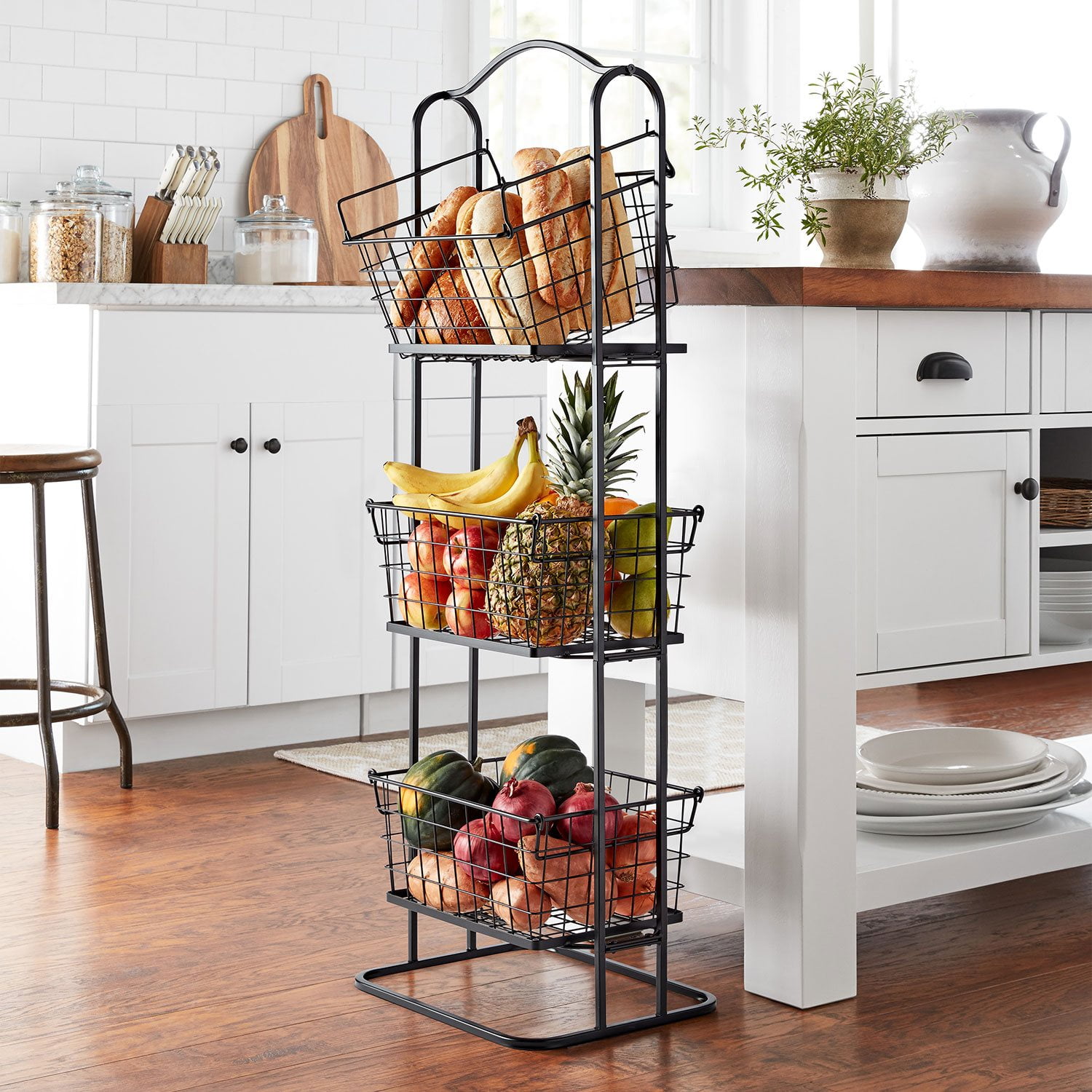 ★ Akari ★ WALLABY BASKET STAND Black IDEE WALLABY Basket Stand（Black）