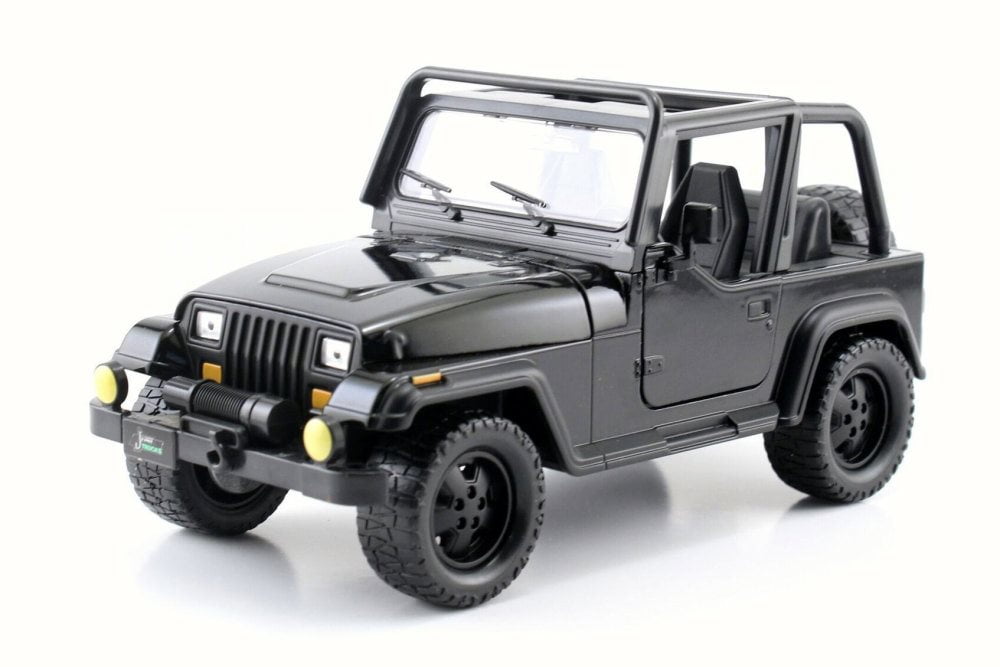 1992 Jeep Wrangler, Black Jada 98084 1/24 Scale Diecast Model Toy