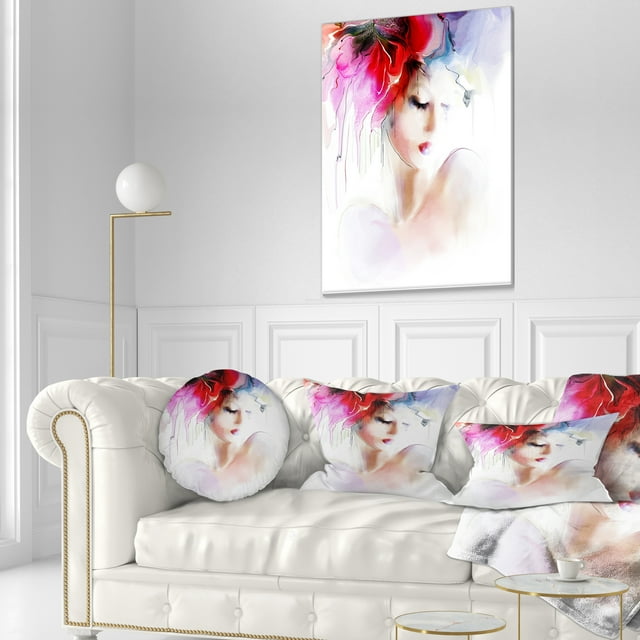 Fashion Woman Illustration - Abstract Canvas Art Print