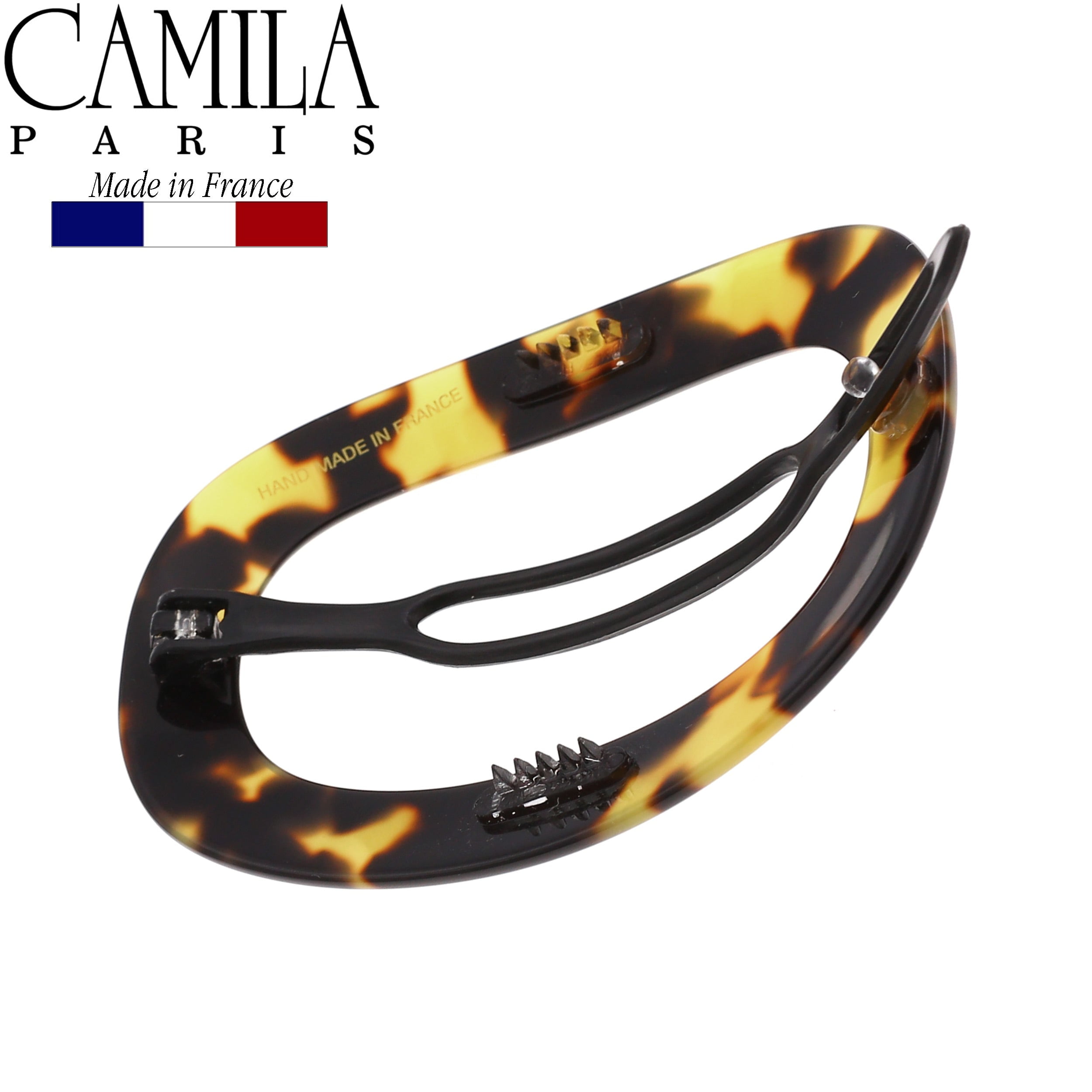 Camila Paris CP2793 French Hair Barrette Clip for Women, Handmade, Tokyo, Slide-in Metal-Free Closure, Strong Hold Grip Hair Clips for Girls, No Slip Durable Styling Hair Accessories, Made in France