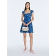 thumbnail image 2 of Scoop Women's Square Neck Mini Dress, Sizes XS-XXL, 2 of 5