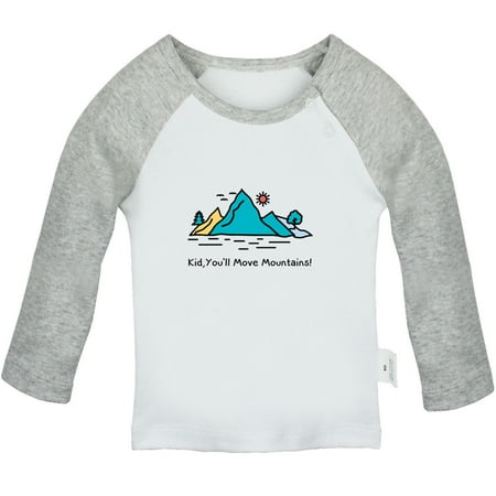 

iDzn Kid You ll Move Mountains Funny T shirt For Baby Newborn Babies T-shirts Infant Tops 0-24M Kids Graphic Tees Clothing (Long Gray Raglan T-shirt 18-24 Months)