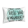thumbnail image 2 of Binfone Not All Who Wander Are Lost1 Standard Size Pillowcase, Long Staple Pure Cotton Envelope Closure Pillow Cover,14"X20", 2 of 9