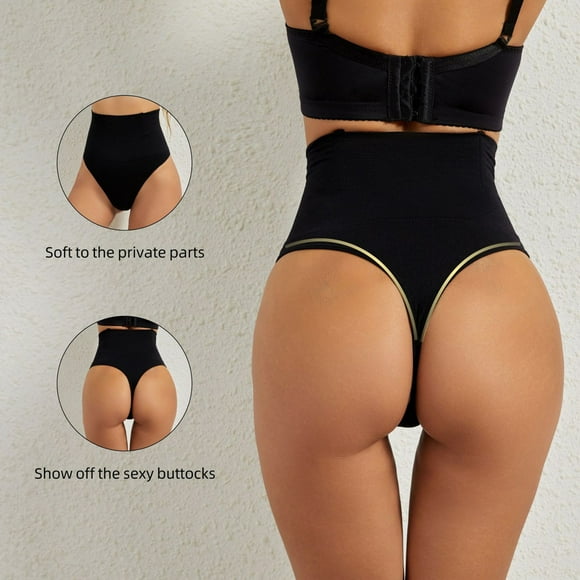 String Gainant pour Femmes, Sans Coutures, Taille Haute, sous-Vêtements pour le Confort et le Soutien